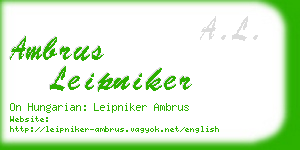 ambrus leipniker business card